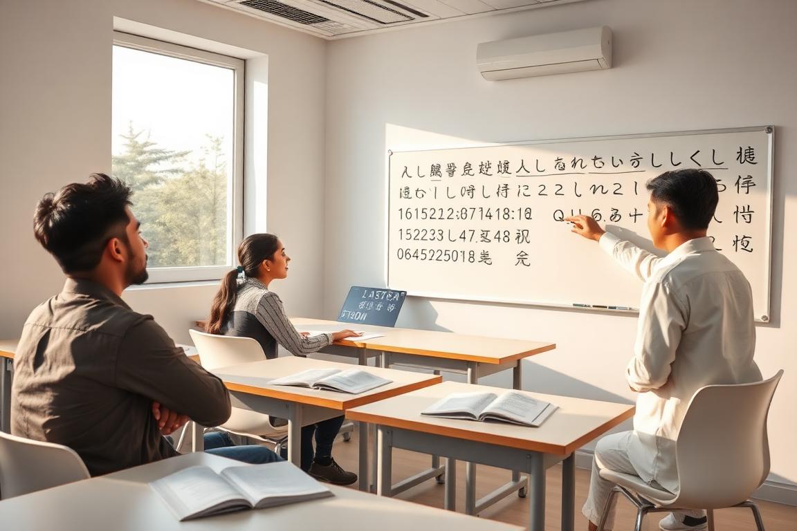 Students learning Japanese at iLEAP's training centre in Dhaka