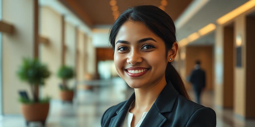 Sumaiya in her international employment role in Japan